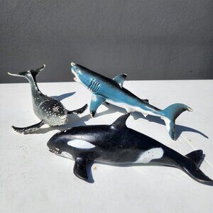 Vintage Safari Great White Shark  Killer Whale Humpback Toys Action Figures Natu